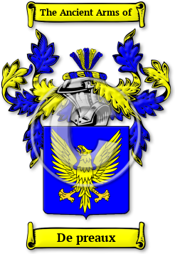 De preaux Family Crest Download (jpg) Legacy Series - 150 DPI